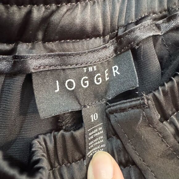 Black WHBM Satiny Cargo Joggers Size 10 VGUC - Picture 6 of 7